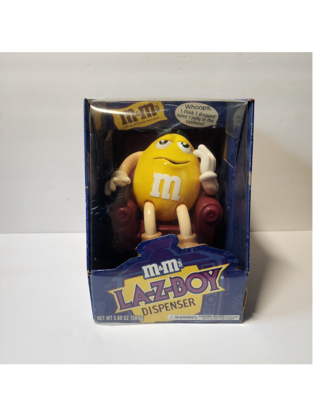 Vintage M&M's La-Z-Boy Lazy Boy Yellow Character Candy Dispenser New In Box NIB